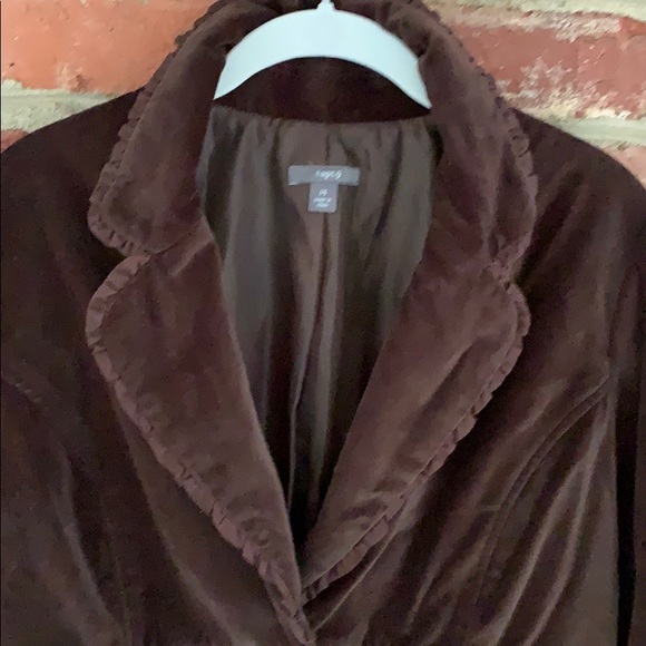 Brown Velvet Blazer - Picture 2 of 10